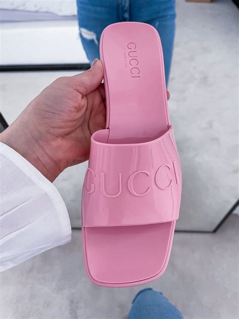 gucci platform jelly sandals